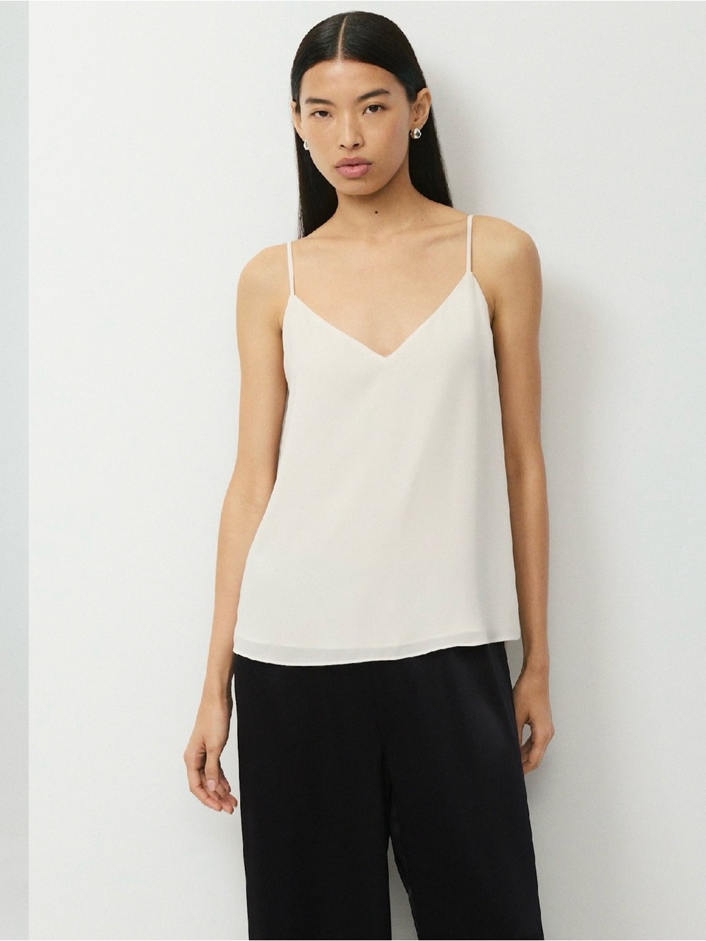 Classic Cream V-Neck Cami Tank Top